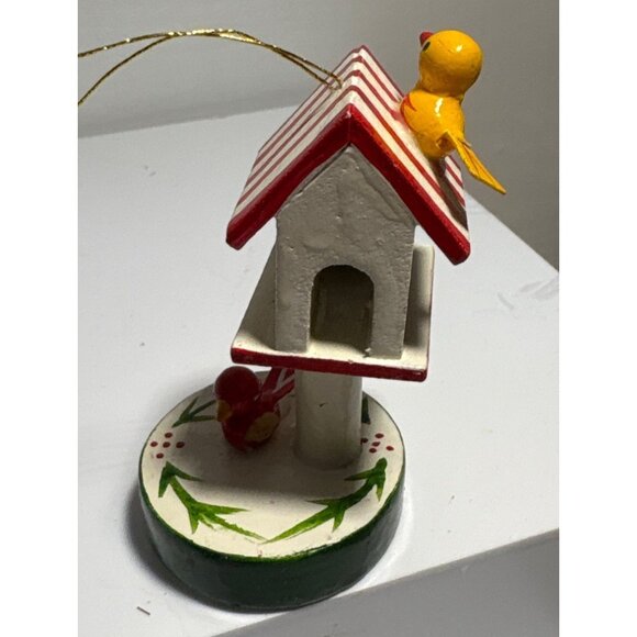 Vintage Wooden Christmas Ornaments Collection Reindeer Rocking Horse Bird House - Picture 11 of 14